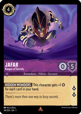 Jafar - Keeper of Secrets (44/204) - The First Chapter Cold Foil - Premium Lorcana Single from Disney - Just $0.41! Shop now at Game Crave Tournament Store
