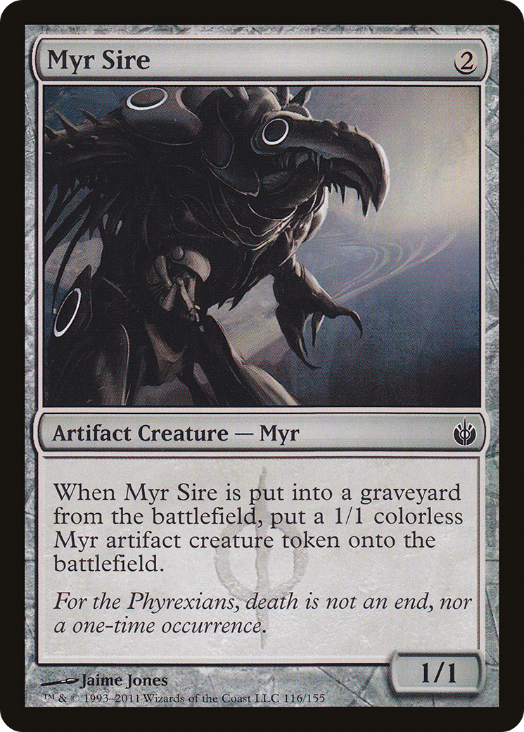 Myr Sire (MBS-116) - Mirrodin Besieged Foil - Premium MTG Single from Wizards of the Coast - Just $0.62! Shop now at Game Crave Tournament Store