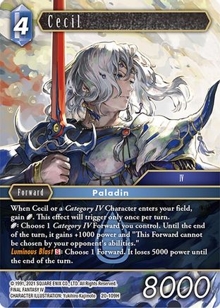 Cecil (109) (DAWN OF HEROES) Foil - Premium Final Fantasy Single from Dawn of Heroes - Just $1.36! Shop now at Game Crave Tournament Store