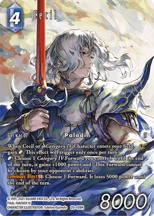 Cecil (Full Art) (109) (DAWN OF HEROES) Foil - Premium Final Fantasy Single from Dawn of Heroes - Just $27.14! Shop now at Game Crave Tournament Store