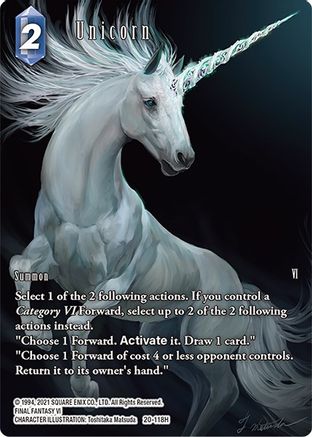 Unicorn (Full Art) (DAWN OF HEROES) Foil - Premium Final Fantasy Single from Dawn of Heroes - Just $11.34! Shop now at Game Crave Tournament Store