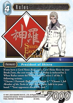 Rufus (DAWN OF HEROES) - Premium Final Fantasy Single from Dawn of Heroes - Just $22.19! Shop now at Game Crave Tournament Store