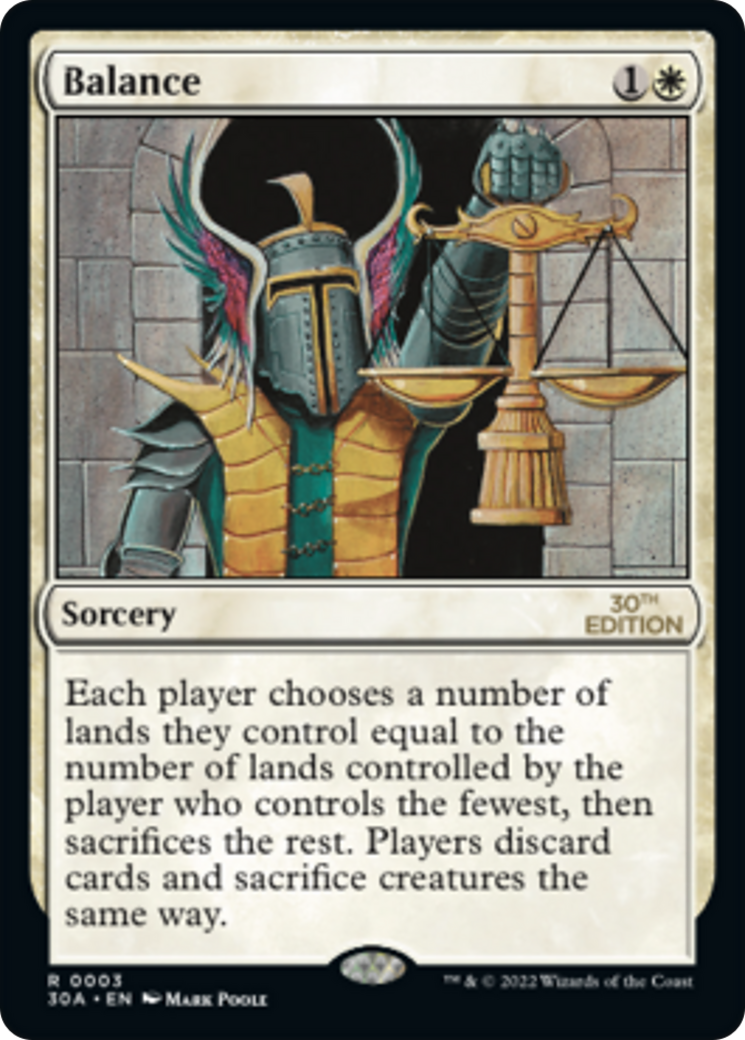 Balance (30A-003) - 30th Anniversary Edition - Premium MTG Single from Wizards of the Coast - Just $5.28! Shop now at Game Crave Tournament Store