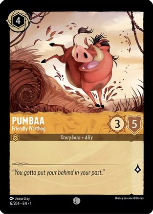 Pumbaa - Friendly Warthog (17/204) - The First Chapter - Premium Lorcana Single from Disney - Just $0.08! Shop now at Game Crave Tournament Store