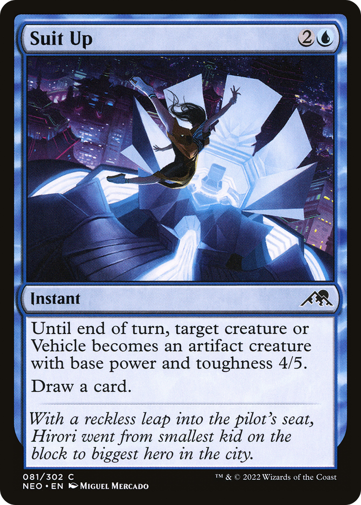 Suit Up (NEO-081) - Kamigawa: Neon Dynasty - Premium MTG Single from Wizards of the Coast - Just $0.25! Shop now at Game Crave Tournament Store