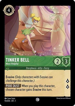 Tinker Bell - Most Helpful (93/204) - The First Chapter - Premium Lorcana Single from Disney - Just $0.08! Shop now at Game Crave Tournament Store