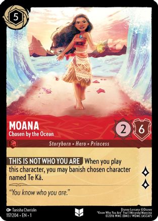 Moana - Chosen by the Ocean (117/204) - The First Chapter - Premium Lorcana Single from Disney - Just $0.08! Shop now at Game Crave Tournament Store