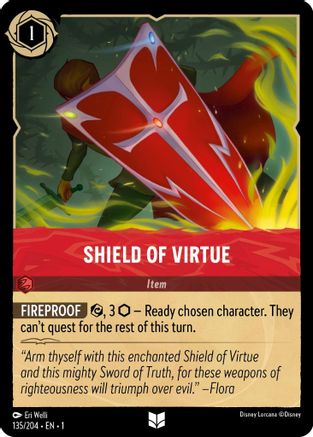 Shield of Virtue (135/204) - The First Chapter - Premium Lorcana Single from Disney - Just $0.08! Shop now at Game Crave Tournament Store