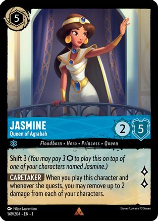 Jasmine - Queen of Agrabah (149/204) - The First Chapter Cold Foil - Premium Lorcana Single from Disney - Just $0.59! Shop now at Game Crave Tournament Store