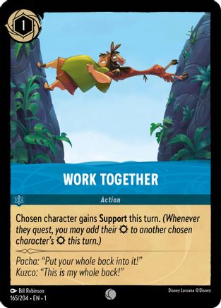 Work Together (165/204) - The First Chapter - Premium Lorcana Single from Disney - Just $0.08! Shop now at Game Crave Tournament Store