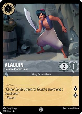 Aladdin - Cornered Swordsman (171/204) - The First Chapter - Premium Lorcana Single from Disney - Just $0.08! Shop now at Game Crave Tournament Store