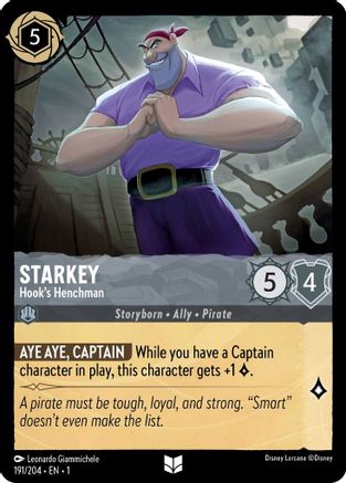 Starkey - Hook's Henchman (191/204) - The First Chapter Cold Foil - Premium Lorcana Single from Disney - Just $0.08! Shop now at Game Crave Tournament Store