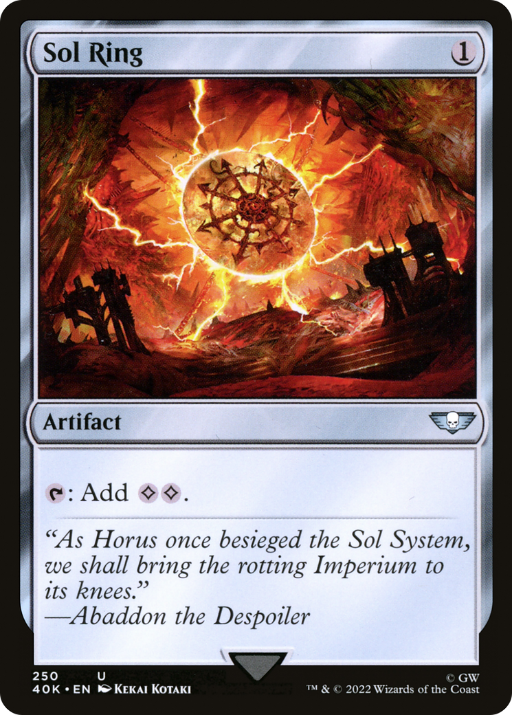 Sol Ring (40K-250) - Warhammer 40,000 Commander - Premium MTG Single from Wizards of the Coast - Just $0.66! Shop now at Game Crave Tournament Store