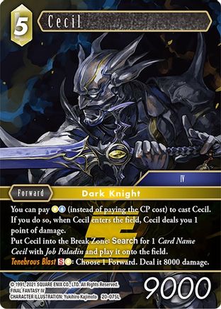 Cecil (075) (DAWN OF HEROES) - Premium Final Fantasy Single from Dawn of Heroes - Just $2.53! Shop now at Game Crave Tournament Store