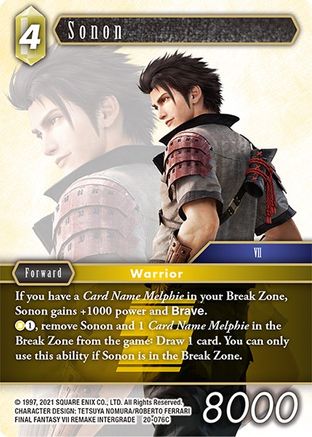 Sonon (DAWN OF HEROES) - Premium Final Fantasy Single from Dawn of Heroes - Just $0.25! Shop now at Game Crave Tournament Store