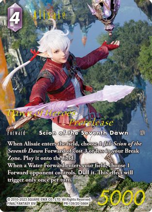 Alisaie (Prerelease Promo) (DAWN OF HEROES) Foil - Premium Final Fantasy Single from Dawn of Heroes - Just $8.50! Shop now at Game Crave Tournament Store