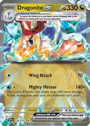 Dragonite ex 159 - SV03 Obsidian Flames Holofoil - Premium Pokemon Single from Nintendo - Just $1.53! Shop now at Game Crave Tournament Store