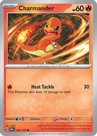 Charmander 26 - SV03 Obsidian Flames - Premium Pokemon Single from Nintendo - Just $0.25! Shop now at Game Crave Tournament Store