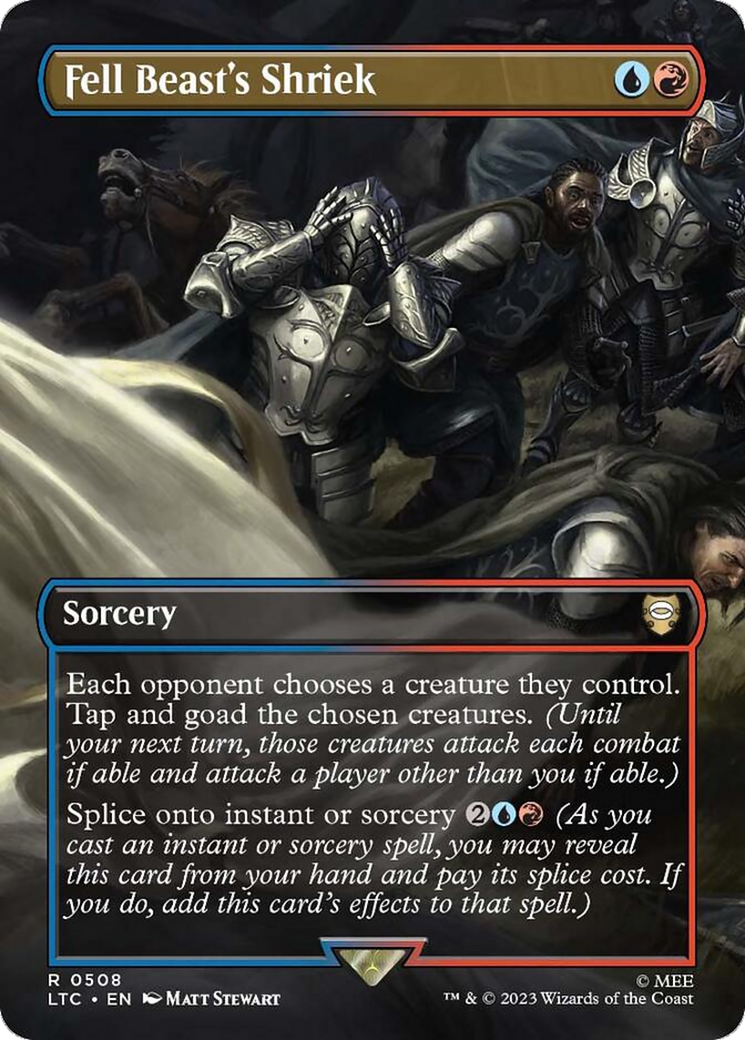 Fell Beast's Shriek (LTC-508) - Tales of Middle-earth Commander (Borderless) - Premium MTG Single from Wizards of the Coast - Just $0.26! Shop now at Game Crave Tournament Store