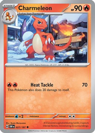 Charmeleon 27 - SV03 Obsidian Flames - Premium Pokemon Single from Nintendo - Just $0.25! Shop now at Game Crave Tournament Store