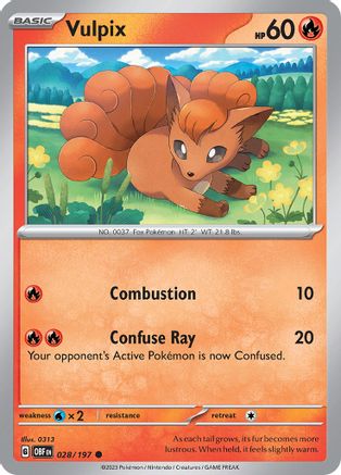 Vulpix 28 - SV03 Obsidian Flames - Premium Pokemon Single from Nintendo - Just $0.25! Shop now at Game Crave Tournament Store