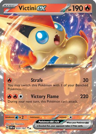 Victini ex 33 - SV03 Obsidian Flames Holofoil - Premium Pokemon Single from Nintendo - Just $0.60! Shop now at Game Crave Tournament Store