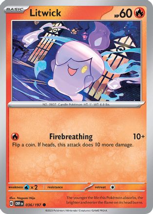 Litwick 36 - SV03 Obsidian Flames - Premium Pokemon Single from Nintendo - Just $0.25! Shop now at Game Crave Tournament Store