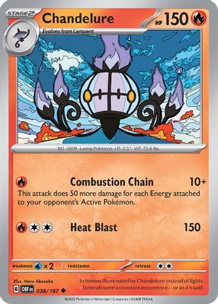 Chandelure 38 - SV03 Obsidian Flames - Premium Pokemon Single from Nintendo - Just $0.25! Shop now at Game Crave Tournament Store