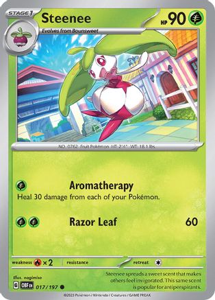 Steenee 8 - SV03 Obsidian Flames - Premium Pokemon Single from Nintendo - Just $0.25! Shop now at Game Crave Tournament Store