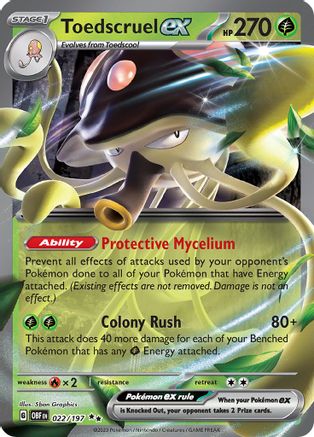 Toedscruel ex 2 - SV03 Obsidian Flames Holofoil - Premium Pokemon Single from Nintendo - Just $0.58! Shop now at Game Crave Tournament Store