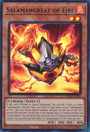 Salamangreat of Fire (LD10-EN001) - Legendary Duelists: Soulburning Volcano 1st Edition - Premium Yugioh Single from Konami - Just $6.29! Shop now at Game Crave Tournament Store