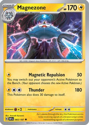 Magnezone 65 - SV03 Obsidian Flames - Premium Pokemon Single from Nintendo - Just $0.25! Shop now at Game Crave Tournament Store