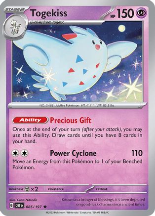 Togekiss 45 - SV03 Obsidian Flames Holofoil - Premium Pokemon Single from Nintendo - Just $0.50! Shop now at Game Crave Tournament Store