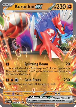 Koraidon ex 124 - SV03 Obsidian Flames Holofoil - Premium Pokemon Single from Nintendo - Just $0.68! Shop now at Game Crave Tournament Store