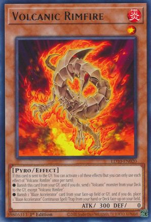 Volcanic Rimfire (LD10-EN020) - Legendary Duelists: Soulburning Volcano 1st Edition - Premium Yugioh Single from Konami - Just $0.25! Shop now at Game Crave Tournament Store