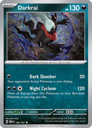 Darkrai 136 - SV03 Obsidian Flames Holofoil - Premium Pokemon Single from Nintendo - Just $0.50! Shop now at Game Crave Tournament Store