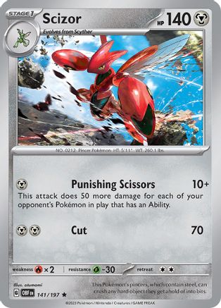 Scizor 141 - SV03 Obsidian Flames Holofoil - Premium Pokemon Single from Nintendo - Just $0.50! Shop now at Game Crave Tournament Store