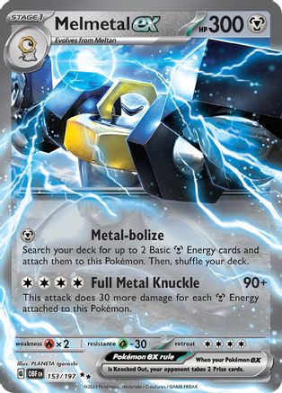 Melmetal ex 153 - SV03 Obsidian Flames Holofoil - Premium Pokemon Single from Nintendo - Just $0.69! Shop now at Game Crave Tournament Store