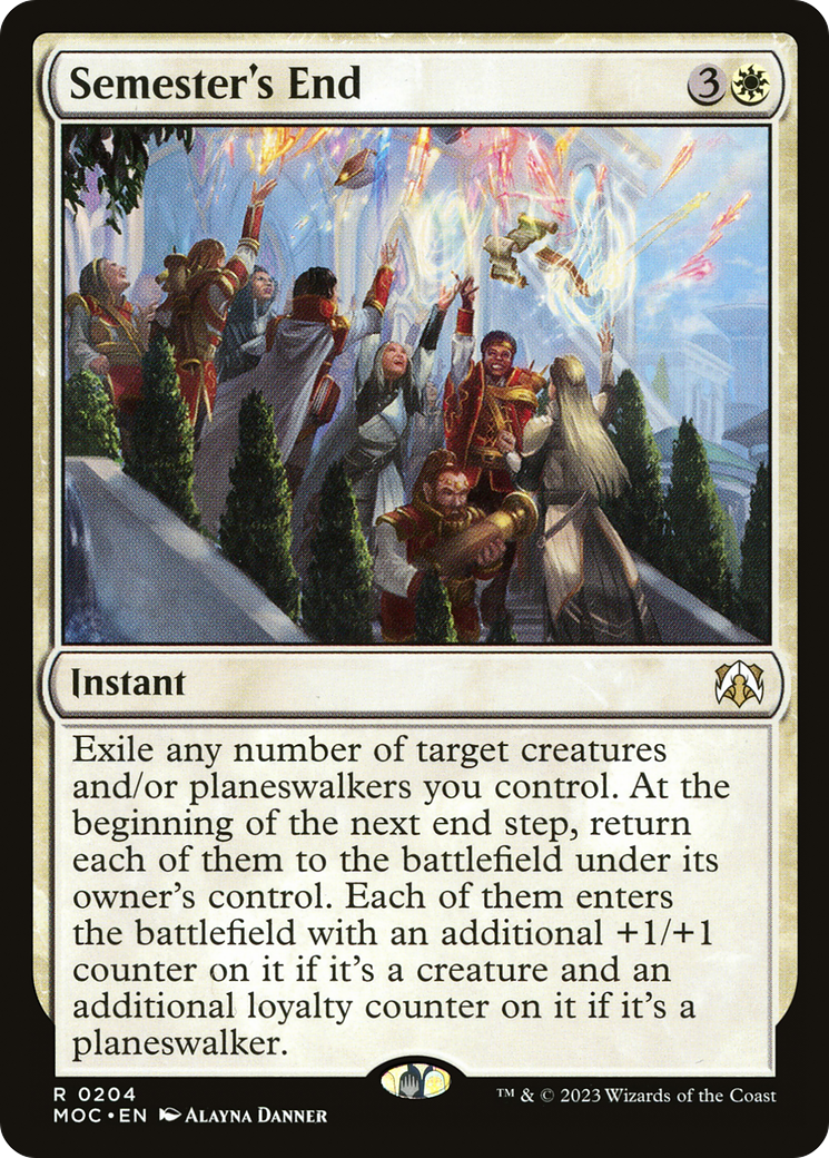 Semester's End (MOC-204) - March of the Machine Commander - Premium MTG Single from Wizards of the Coast - Just $0.08! Shop now at Game Crave Tournament Store
