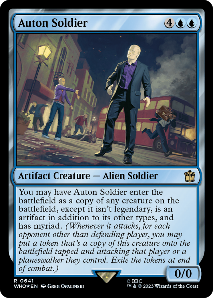 Auton Soldier (WHO-641) - Doctor Who Foil - Premium MTG Single from Wizards of the Coast - Just $5.17! Shop now at Game Crave Tournament Store