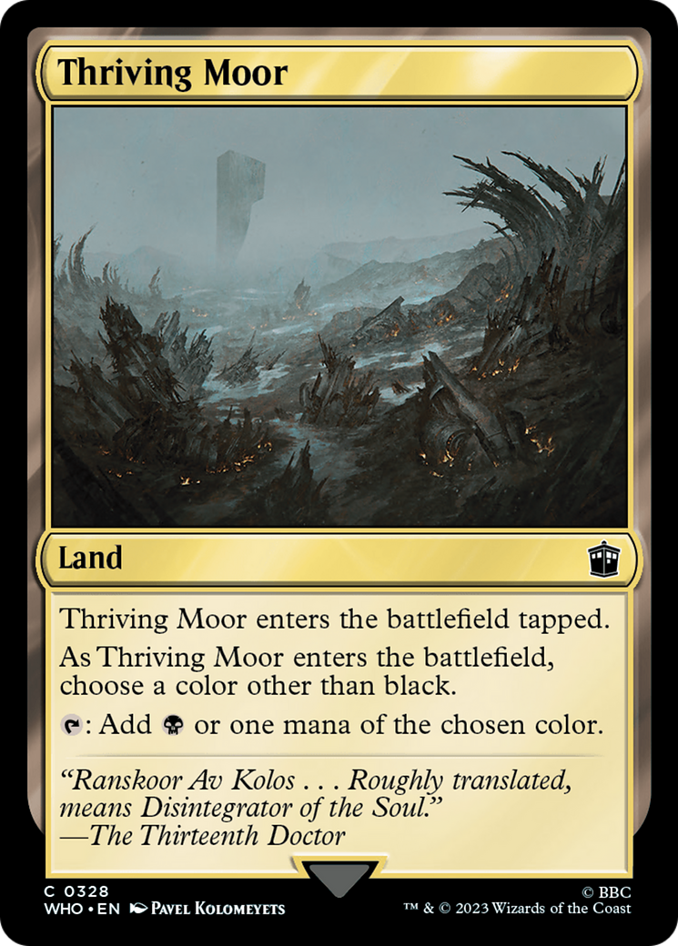 Thriving Moor (WHO-328) - Doctor Who Foil - Premium MTG Single from Wizards of the Coast - Just $0.08! Shop now at Game Crave Tournament Store
