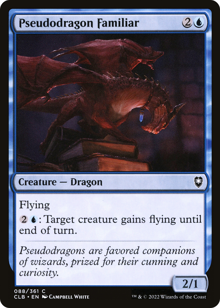 Pseudodragon Familiar (CLB-088) - Commander Legends: Battle for Baldur's Gate - Premium MTG Single from Wizards of the Coast - Just $0.25! Shop now at Game Crave Tournament Store