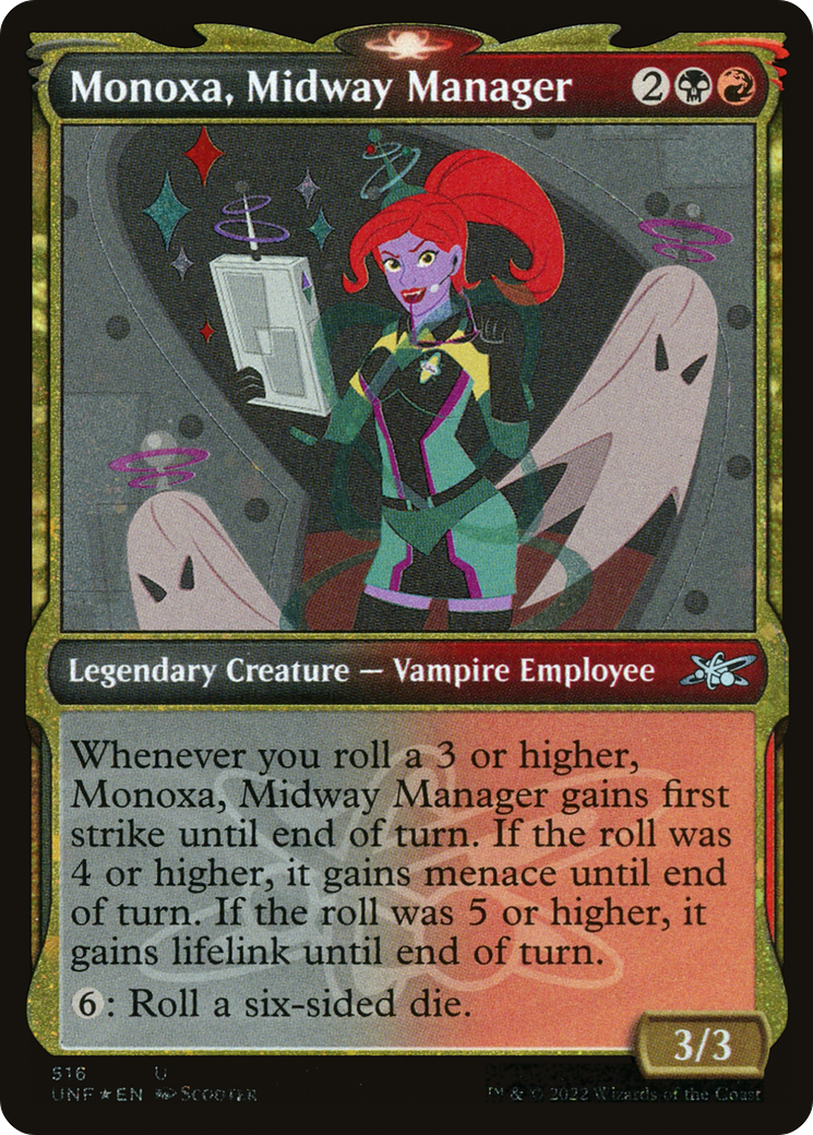 Monoxa, Midway Manager (UNF-516) - Unfinity: (Showcase) Foil - Premium MTG Single from Wizards of the Coast - Just $0.08! Shop now at Game Crave Tournament Store