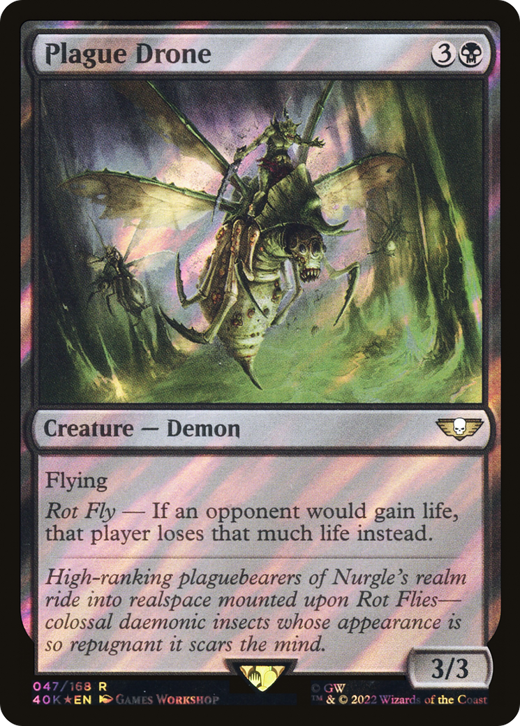 Plague Drone (40K-47★) - Warhammer 40,000 Commander Foil - Premium MTG Single from Wizards of the Coast - Just $1.06! Shop now at Game Crave Tournament Store