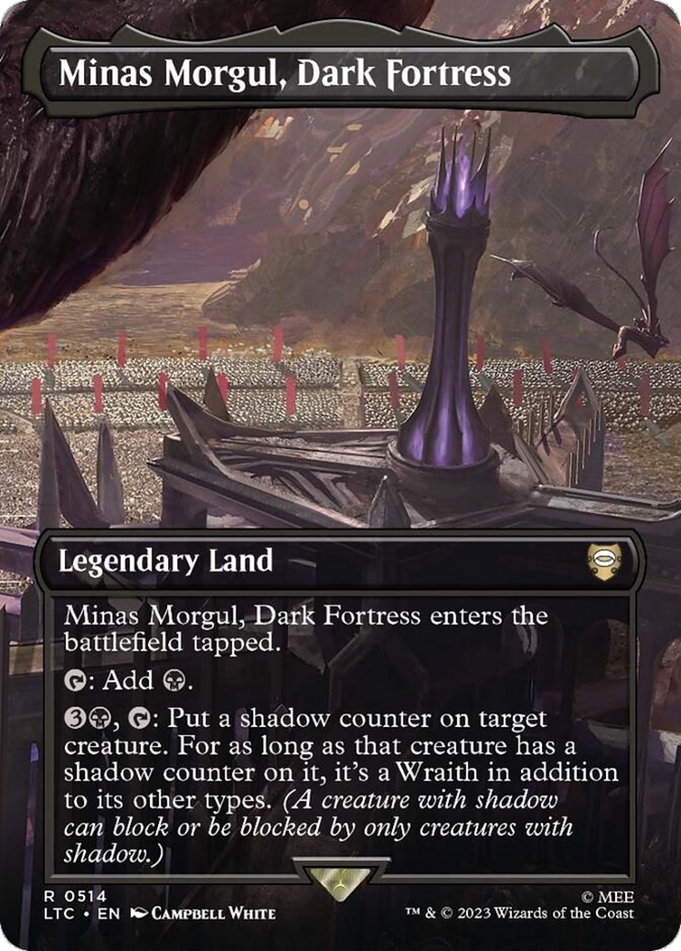 Minas Morgul, Dark Fortress (LTC-514) - Tales of Middle-earth Commander (Borderless) Foil - Premium MTG Single from Wizards of the Coast - Just $2.08! Shop now at Game Crave Tournament Store