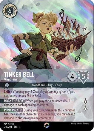 Tinker Bell - Giant Fairy (Alternate Art) (216/204) - The First Chapter Holofoil - Premium Lorcana Single from Disney - Just $79.42! Shop now at Game Crave Tournament Store