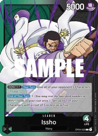 Issho (OP04-020) - Kingdoms of Intrigue - Premium One Piece Single from Bandai - Just $0.25! Shop now at Game Crave Tournament Store