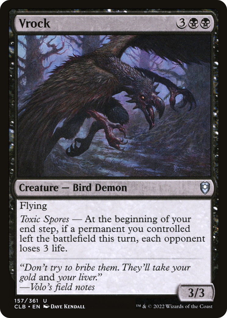 Vrock (CLB-157) - Commander Legends: Battle for Baldur's Gate Foil - Premium MTG Single from Wizards of the Coast - Just $0.08! Shop now at Game Crave Tournament Store