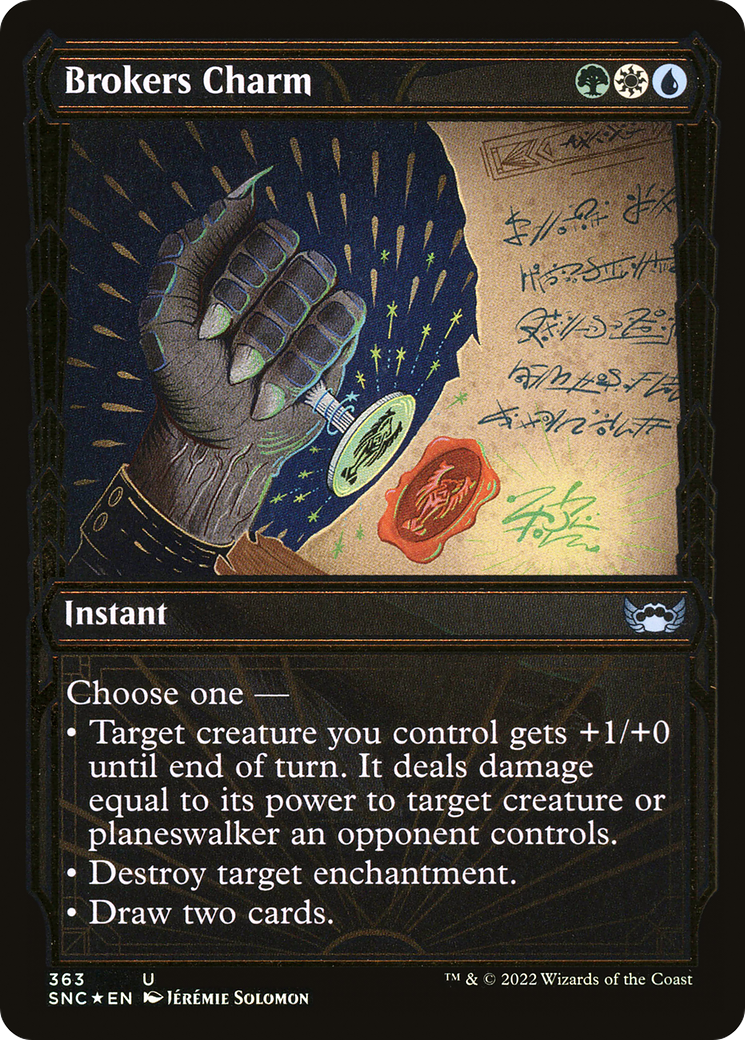Brokers Charm (SNC-363) - Streets of New Capenna: (Showcase) Foil - Premium MTG Single from Wizards of the Coast - Just $0.38! Shop now at Game Crave Tournament Store