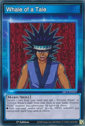 Whale of a Tale (SBC1-ENS03) - Speed Duel: Streets of Battle City 1st Edition - Premium Yugioh Single from Konami - Just $0.25! Shop now at Game Crave Tournament Store